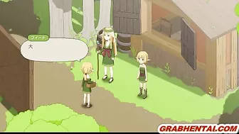 Elf hard fucked in the forest by bigcock, cute anime hentai