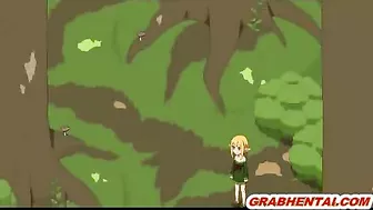 Elf hard fucked in the forest by bigcock, cute anime hentai