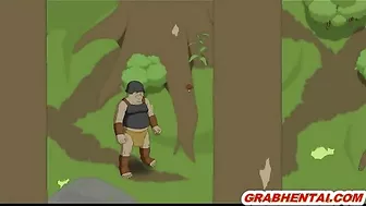 Elf hard fucked in the forest by bigcock, cute anime hentai