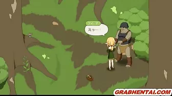 Elf hard fucked in the forest by bigcock, cute anime hentai