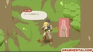 Elf hard fucked in the forest by bigcock, cute anime hentai