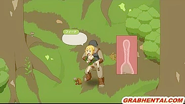 Elf hard fucked in the forest by bigcock, cute anime hentai