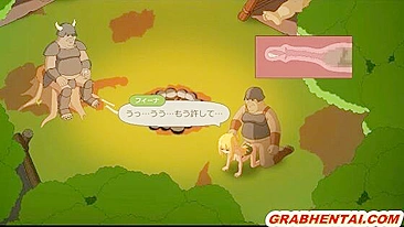 Elf hard fucked in the forest by bigcock, cute anime hentai