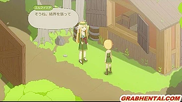 Elf hard fucked in the forest by bigcock, cute anime hentai