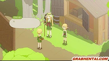 Elf hard fucked in the forest by bigcock, cute anime hentai