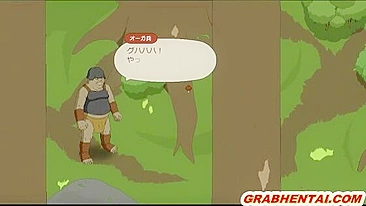 Elf hard fucked in the forest by bigcock, cute anime hentai