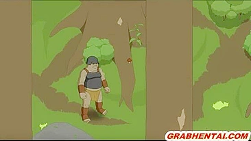 Elf hard fucked in the forest by bigcock, cute anime hentai