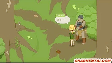 Elf hard fucked in the forest by bigcock, cute anime hentai