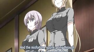 Japanese Big Boob Lesbian Foursome Fucked in Hentai Anime Virgin Maid