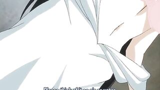 Japanese Big Boob Lesbian Foursome Fucked in Hentai Anime Virgin Maid