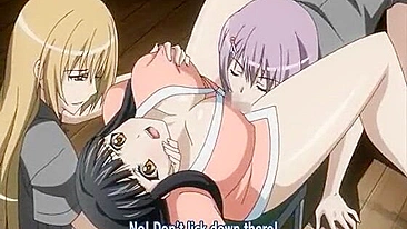 Japanese Big Boob Lesbian Foursome Fucked in Hentai Anime Virgin Maid |  AREA51.PORN