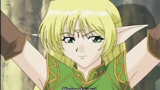 Bondage hentai Elf with bigboobs gets fingered and poked, anime, bondage, hentai, elf, roped, bigboobs, tied