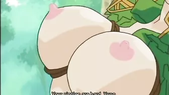 Bondage hentai Elf with bigboobs gets fingered and poked, anime, bondage, hentai, elf, roped, bigboobs, tied