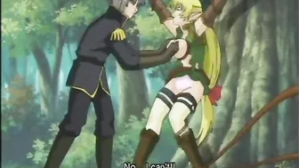Bondage hentai Elf with bigboobs gets fingered and poked, anime, bondage, hentai, elf, roped, bigboobs, tied