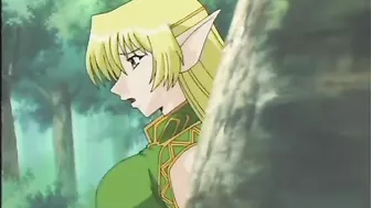 Bondage hentai Elf with bigboobs gets fingered and poked, anime, bondage, hentai, elf, roped, bigboobs, tied