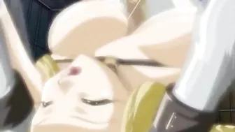 Chained hentai gets big juicy tit nipples pinched