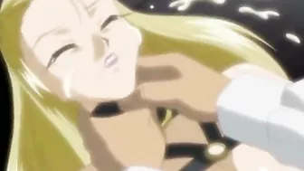 Chained hentai gets big juicy tit nipples pinched