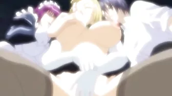 Chained hentai gets big juicy tit nipples pinched