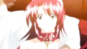 Chained hentai gets big juicy tit nipples pinched