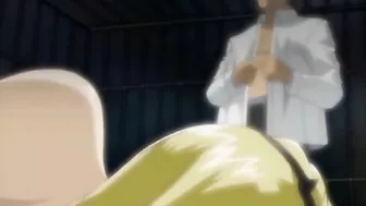 Chained hentai gets big juicy tit nipples pinched