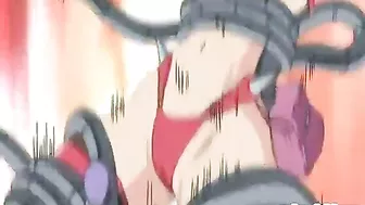 Busty hentai double penetration by shemale anime monster