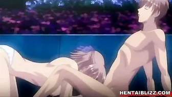 Busty Coed GroupFuck with Cumshots in Outdoor Hentai School