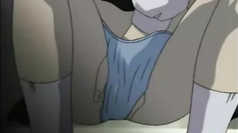 Cute hentai gets fingered and pussy fucked by bandit in the toilet