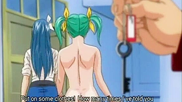 Hentai Guy Gets Sucked Stiff Dick in Bondage