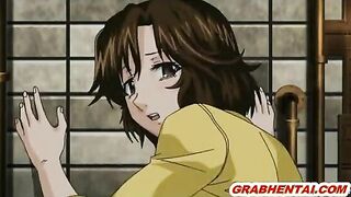 Sexy Anime Cuties Sucking Dick and Fucking Doggy Style in Hot Hentai Porn