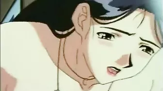 Bondage hentai with gagging gets fingered ass and wetpussy fucked, anime