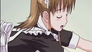 Cute Hentai Maid Gets Used by her Master - Blowjob and more!