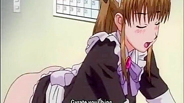 Cute Hentai Maid Gets Used by her Master - Blowjob and more!