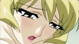 Bigboobs hentai gets squeezed her tits and tittyfucked, anime
