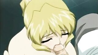 Bigboobs hentai gets squeezed her tits and tittyfucked, anime