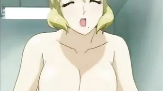 Bigboobs hentai gets squeezed her tits and tittyfucked, anime
