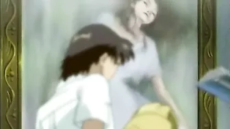 Bigboobs hentai gets squeezed her tits and tittyfucked, anime