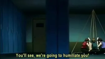 Bondage hentai with big tits gets shoved hands into her wet pussy and anal, anime, bondage, hentai, big tits, shoved, hands