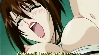 Bondage hentai with big tits gets shoved hands into her wet pussy and anal, anime, bondage, hentai, big tits, shoved, hands