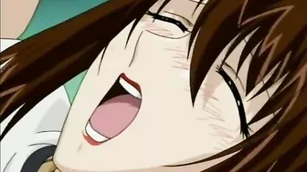 Bondage hentai with big tits gets shoved hands into her wet pussy and anal, anime, bondage, hentai, big tits, shoved, hands