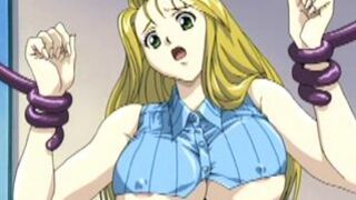 Hentai Caught by Tentacles and Squeezed Her Big Boobs - Anime Porn Video