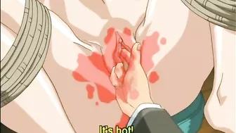 Bondage hentai gets vacuum her bigboobs and clitoris