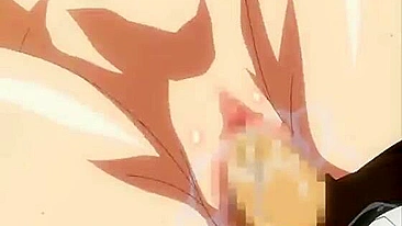 Bigboobs hentai coed schoolgirl wetpussy poking and creampie, anime