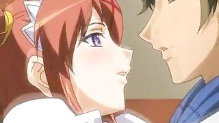 Big Boobs Maid Gets Wet Pussy Fucked in Doggy Style - Anime Hentai