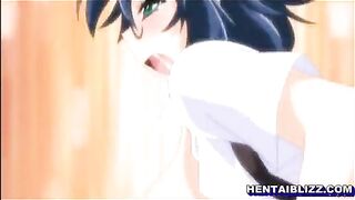 Busty hentai threesome - Hot fucking and cumshots with anime babes