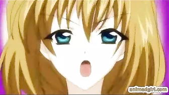 Hentai coed sucking stiff cock and swallowing cum in the train