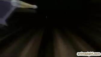 Hentai coed sucking stiff cock and swallowing cum in the train