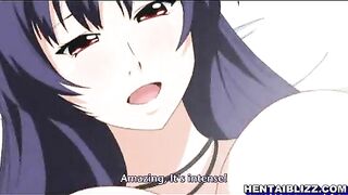 Busty hentai gets squeezed her big tits and hot wet pussy fucked, Anime