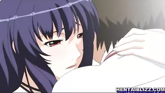 Busty hentai gets squeezed her big tits and hot wet pussy fucked, Anime