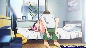 Busty hentai gets squeezed her big tits and hot wet pussy fucked, Anime