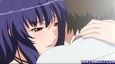Busty hentai gets squeezed her big tits and hot wet pussy fucked, Anime
